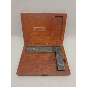 Vintage L.S Starrett No. 20 precision toolmakers 3" square with wood box